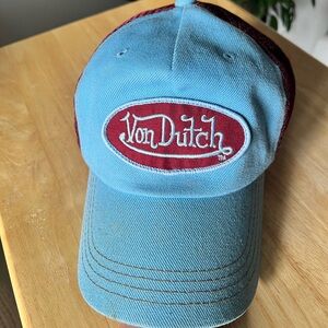Von Dutch Black and Red Trucker Hat